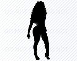 Curvy African American Woman Diva Svg Image For Cricut Afro Etsy In 2021 Black Woman Silhouette Silhouette Drawing Woman Silhouette