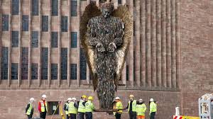 Gary hovey creates incredible animal sculptures using up to 200 forks. Knife Angel Sculpture Installed At Coventry Cathedral Bbc News