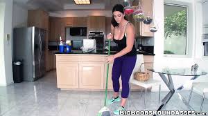 Alison Tyler a Maid with Big Boobs Slurps Cock and Rides it Hard