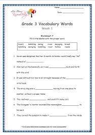 grade 3 vocabulary worksheets week 1 lets share knowledge