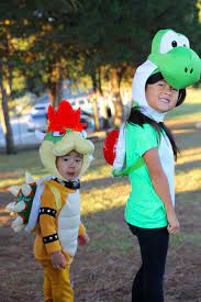 Yoshi And Bowser Costume Diy Yoshi Costume Mario Kart Costumes Bowser Costume