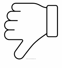 Thumbs Down Coloring Page Pollice In Giu Da Colorare Free Png