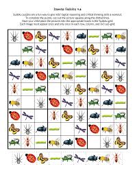 Insects Sudoku Puzzles Free Printables Sudoku Puzzles Sudoku Printable Puzzles For Kids
