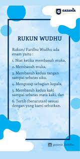 Di antara syarat sah yang paling penting adalah suci dari hadats kecil dan besar. Rukun Wudhu