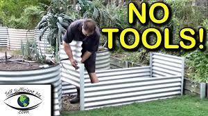 Building a raised garden bed with corrugated steel. Raised Bed Organic Garden Co Kit Review No Tools Sold At Bunnings Youtube