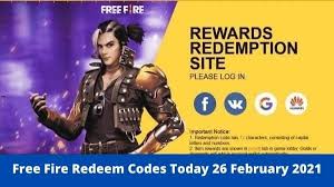 Players who need to get free skins, characters in the game can check the active codes and also earn rewards. Free Fire Redeem Codes Today 26 February 2021 Garena Ff Reward Full List Prepareexams