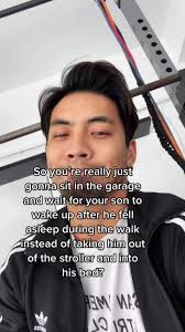 Kid in Stroller Wakes Up When Home Driveway