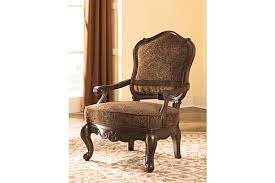 The North Shore Dark Brown Accent Chair From Ashley Furniture Homestore Afhs Com All Leather Upholstery In No Accent Chairs Ashley Furniture At Home Store