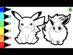 These pokemon coloring pages to print are suitable for kids between 4 and 9 years of age. Pikachu Fire Type And Water Type Pokemon Coloring Pages Youtube