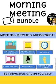 Morning Meeting Distance Learning Bundle Zoom And Google Meet Video Video In 2020 Distance Learning Early Elementary Resources Character Education