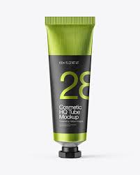 Download Matte Metallic Cosmetic Tube Mockup In Tube Mockups On Yellow Images Object Mockups