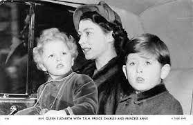 Royalty H M Queen Elizabeth With T R H Prince Charles And Princess Anne Prinz Philip Prinz Konigin