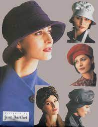 Vintage 90s Hat Pattern Jean Barthet Vogue 9333 Sewing Pattern 5 Styles Cloche Turban Motorcycle Cap Bucket Hat Rain One Size 50s 30s Style 90s Hats Patterned Jeans Hat Pattern