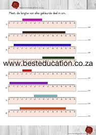 Meet Die Lengte Van Elke Gekleurde Deel Graad 5 Wiskunde Www Besteducation Co Za 5th Grade Math Math Education