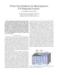 Summary in this paper we have presented a new approach for clock tree synthesis, which is power aware. Pdf Clock Tree Synthesis For Heterogeneous 3 D Integrated Circuits