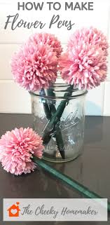 One of the first mother's day gifts i remember giving to my. Diy Flower Pens How To Make Them The Cheeky Homemaker