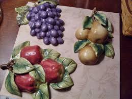 Vintage Home Interiors Homco Ceramic Fruit Wall Hangings Grapes Apples Pears Vintage House House Interior Interior Pictures