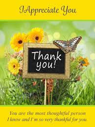 Appreciation thank you flowers images. Butterflies Flowers Thank You Card Birthday Greeting Cards By Davia