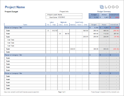 Free Project Budget Templates