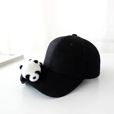 Panda Baseball Cap Panda Bear Hat Black Cap With Cute Stuffed Panda Girl With Hat Panda Bear Panda
