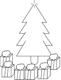 Dibujo De Arbol De Navidad Con Regalos Para Colorear Dibujos Para Colorear Imprimir Gratis