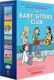 Boxset contains the first 8 books of the babysitters club: The Baby Sitters Club Graphix 1 4 Box Set Full Color Edition Ann M Martin 9781338118988