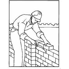 Find this pin and more on coloring pages by alfin parker. Worker Building Wall Coloring Page