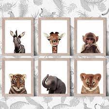 Save up to $100 on premium wildlife prints & canvases. Baby Safari Animal Prints Set Stellar Villa