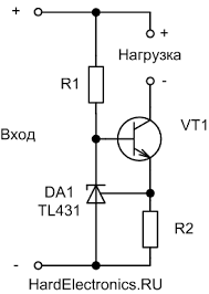 блок питания на Lm338 с регулировкой напряжения и тока Tl431 Shema Vklyucheniya Dlya Postroeniya Stabilizatora Toka Elektronnaya Shema Bipolyarnyj Tranzistor Elektronika