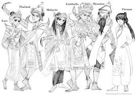 Mainland Asean Hetalia Country Art Royal Costume