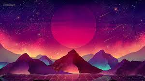 Download 3840x2160 Wallpaper Terrain Vaporwave Moon Mountains Landscape Art 4k U Vaporwave Wallpaper Uhd Wallpaper Computer Wallpaper Desktop Wallpapers