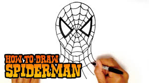 How To Draw Spiderman Step By Step Video Spiderman Drawing Drawings Spiderman Face