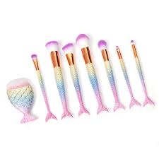 Puis appliquez la matière sur vos pommettes. Kit De Pinceaux Sirenes Pinceau Sirene Mermaid