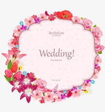 Elegant Floral Border Wedding Invitation Card Vector Material Floral Vector Border Vector Wedding Vector Png And Vector With Transparent Background For Free Wedding Invitation Cards Wedding Invitations Invitations