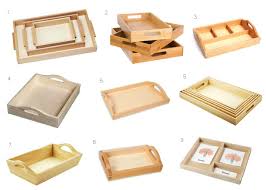Each tray nests inside of eachother the trays come with a clear cover for easier storage. Where Can I Get Those Montessori Trays How We Montessori