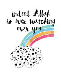 Islamic Nursery Wall Art Baby Decor Indeed Allah Is Ever Cadre Bebe Cadre Affiche