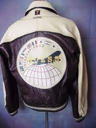 Vintage Guess Men Sz M L Retro International Zip Up Leather Jacket Rare Unique Guess Basicjacket Guess Men Well Dressed Men Mens Outfits