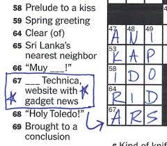 Enter your words and definitions in the area. Technica Is A Clue In Today S Nyt Crossword Ars Technica