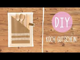 Schau dir unsere auswahl an gutschein verpacken an, um die tollsten einzigartigen oder spezialgefertigten handgemachten stücke aus unseren shops für material & werkzeug zu finden. Einladung Zum Essen Diy Koch Gutschein Youtube