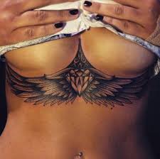 Sternum Tattoo Tattoos Rucken Unterbrust Tattoo Engelsflugel Tattoos