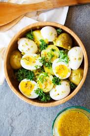 This Hearty Potato Salad Will Become Your New Favorite Side Dish It Is A Modern Hybrid Of The Classic Potato A Potatoe Salad Recipe Recipes Salad Presentation