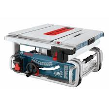 Bosch 10 In Carbide Tipped Blade 15 Amp Portable Table Saw Lowes Com Portable Table Saw Jobsite Table Saw Table Saw