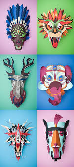 Paper Animal Masks School Art Projects Middle School Art Projects Paper Animals