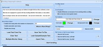 Free teleprompter software that supports all operating systems, including: Scrolling Teleprompter Software For Windows Free Download
