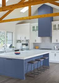Going into 2021, wood stained kitchen cabinets will still be popular in more traditional kitchens. 75 Beautiful Blue Kitchen With Gray Countertops Pictures Ideas July 2021 Houzz
