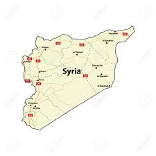 Damaskus ist die hauptstadt von syrien und gehört zur gleichnamigen provinz im südwesten des bundesstaates. Vector Syrien Karte Mit Den Wichtigsten Stadten Und Strassen Lizenzfrei Nutzbare Vektorgrafiken Clip Arts Illustrationen Image 63586562
