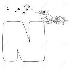 Drawing through the alphabet is a fun way for children to work on forming letters and reinforce beginning letter sounds like this n is for ninja tutorial. Coloring Alphabet For Kids N Royalty Free Cliparts Vectors And Stock Illustration Image 14322939