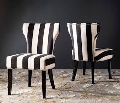 Shop our striped dining chairs selection from the world's finest dealers on 1stdibs. Set Of 2 Solid Back Matty Black White Striped Accent Dining Chairs Furniture Diningchairs Oversized Chair Living Room Dining Chairs Striped Dining Chairs