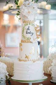 Green And White Modern Baby Shower Baby Shower Party Ideas Photo 1 Of 59 Rustic Baby Shower Cake Girl Baby Shower Party Baby Shower Inspiration