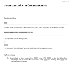 Die stille gesellschaft eignet sich bestens, um mitarbeiter an das unternehmen zu . Geschaftsfuhrervertrag Fur Gmbh Und Ug